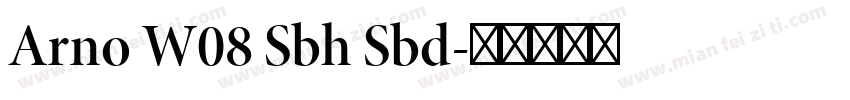 Arno W08 Sbh Sbd字体转换
